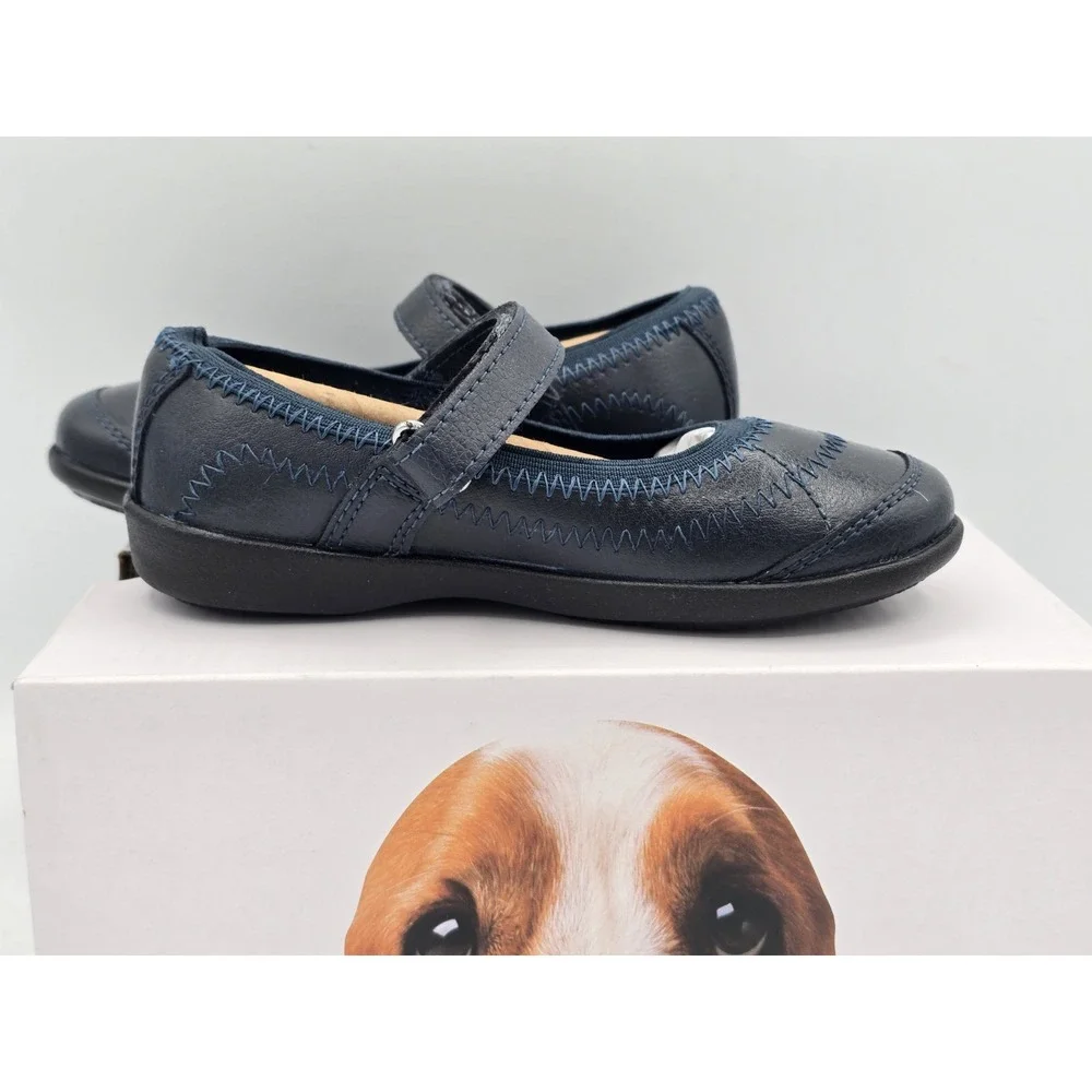 Hush Puppies Girls child Hp-reese Mary Jane Flat, Navy, 9 M Little‎ Kid US
